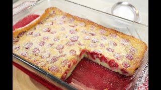 Raspberry Clafoutis (Baked French Dessert) | Ep #342