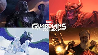 Marvel's Guardians of the Galaxy - All Boss Fights & Ending (4K 60FS)