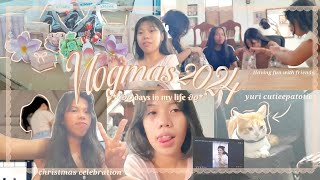 VLOGMAS 2024 🧸❄: morning routine, bonding with friends, christmas eve, lazy vlog, aura level 10000+