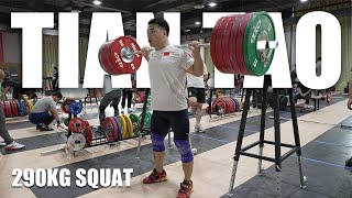 TIAN Tao 290kg Back Squat session | Day 2 Asian Games | Hangzhou