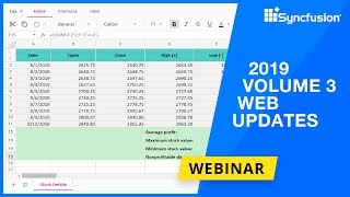 2019 Volume Three - WEB (Javascript) Updates