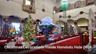 Walk: Inside Honolulu Hale Christmas Decorations 2024