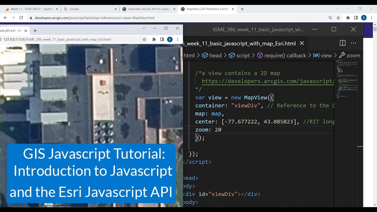 Gis Javascript Tutorial Introduction To Javascript The Esri Arcgis