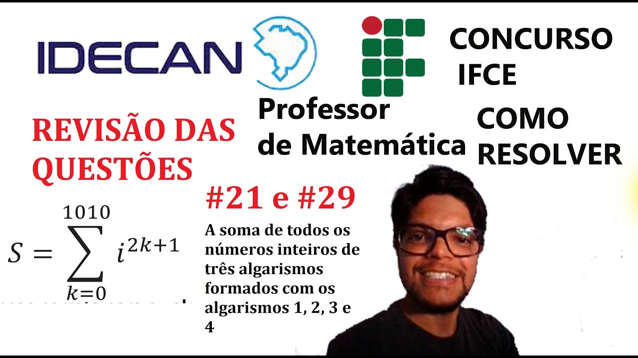 Revisão Das Questões Resolvidas Do IFCE 2021 - Professor De Matemática ...