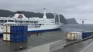 2代目｢さるびあ丸｣大島岡田港接岸