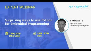 Surprising ways to use Python for Embedded Programming - Expert Webinar (07-May-2020)