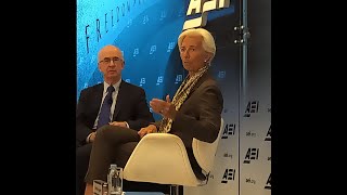 IMF Christine Lagarde speaks about #US #China trade war #AEI