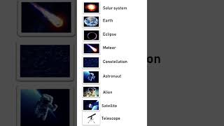 Space vocabulary exploring the universe #english #vocabulary #shortvideo #shortsvideo #shorts