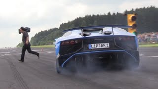 AVENTADOR LP750 SV ALMOST RUN OVER CAMERAMAN!