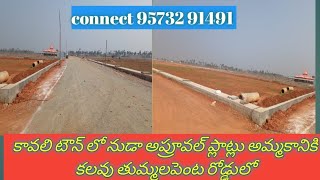 nuda approval layout plot for sale in Kavali  town  Nellore district call 95732 91491 price 1.15lakh