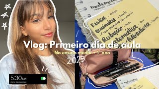 Vlog: Primeiro dia de aula no 1° ano do EM • Diary da mi ✨🏫💞