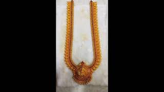 Temple Gold haram designs || latest gold long Haram collections 2023 #gold #haram #jewellery #shorts