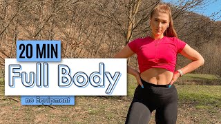 20 MIN FULL BODY Outdoor Workout - beginner-friendly, no equipment | GET ACTIVE Challenge Day 1