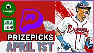 MLB PRIZEPICKS | PROP PICKS | MONDAY | 4/1/2024 | MLB BETTING | BET PROPS