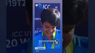 shefali verma got emotional after winning Trophy 🏆#shefaliverma #india #indiavsengland #cricket #