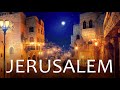 Illumination of Jerusalem. A Walk Through the beautiful city at night.