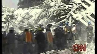 CNN 9/11 LIVE TV Coverage (9/14/01) 3:45 A.M - 4:00 A.M