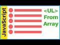 JavaScript Tutorial: Populate an Unordered List (UL) with List Items (LI) from an Array