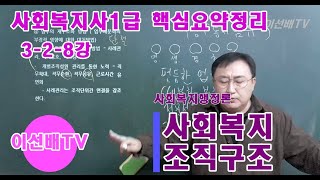 [이선배TV] 사회복지사1급인강 핵심요약무료강의 3-2-8강 사회복지행정론 사회복지조직구조(형태)