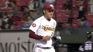 【プロ野球パ】安樂、満塁の大ピンチで魅せた！上林からプロ初奪三振 2015/10/05 E-H