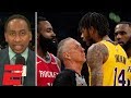 Stephen A. reacts to Lakers vs. Rockets fight during LeBron's Staples Center debut | SportsCenter