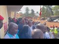 besigye supporters protest as lawyers are denied entry to the court martial.