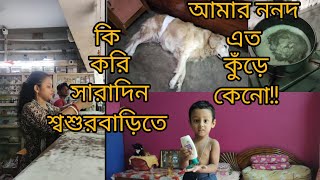 কি করি আমি সারাদিন শ্বশুরবাড়িতে😥!!!আমার ননদ কেনো এতো কুঁড়ে🤫#banglavlog #vlog