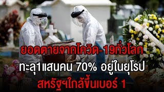 ยอดตายจากโควิด-19ทั่วโลก ทะลุ1แสนคน 70% อยู่ในยุโรป สหรัฐฯใกล้ขึ้นเบอร์ 1