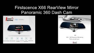 Firstscene x66 360 Panoramic Rearview Mirror Dash Cam