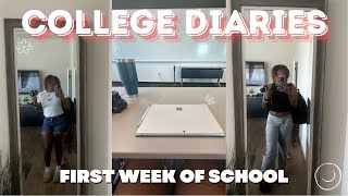 COLLEGE DIARIES | first week of school | classes, debriefs, grwm’s, pr package unboxing, and more