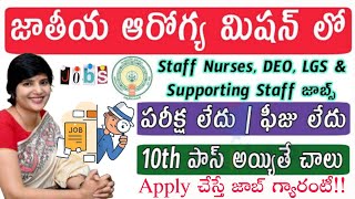 AP Government Jobs | National Health Mission Contract Basis Job Recruitment 2024 NHM Jobs in Telugu