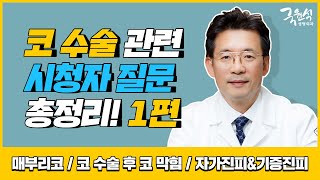 #매부리코 #자가진피 #기증진피 코 수술 관련 시청자 질문 총정리! 1편