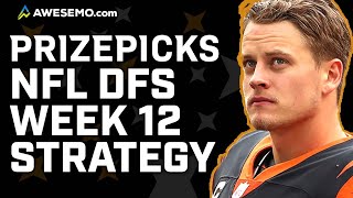 PrizePicks NFL DFS Lineups, Strategy & Picks Week 12