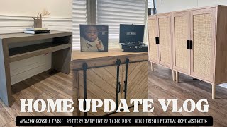 HOME UPDATE: AMAZON MEDIA CONSOLE | I BOUGHT THE POTTERY BARN ENTRY TABLE DUPE + MORE!!!!