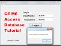 C# MS Access Database Tutorial 2 # Create Login Form with Microsoft  Access Database