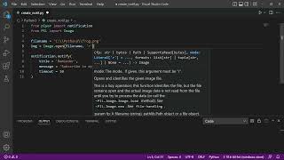 Create Windows notification using Python