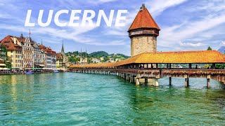 Lucerne Switzerland 🇨🇭Heavenly Beautiful Summer Walk !! 2023 4K 60fps