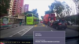 16Mar2020 Bukit Batok phv #SLV1921C mazda 5 braked  failed to stop in time \u0026 rear ended prime mover