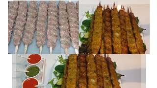 Afghani homemade Shami Seekh kabab Recipe in Oven /shewers/طرز تهیه شامی کباب افغانی در داش🌮😋