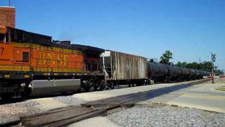 BNSF 7455 \u0026 5257 Lead Oil/ Ethanol Train 2 DPU's