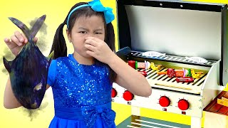 Cooking Food Nursery Rhymes Song | Jannie Pretend Play Cooks Toy Foods Sing-Along Kids Songs