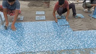 floor tiles fitting kaise lagaye / 1x1 tiles fitting floor