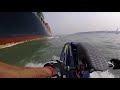 man gets hit by cargo ship while riding jetski and almost dies