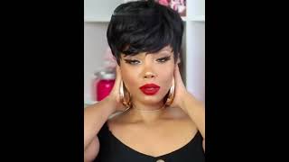 Natural Short Bob Pixie Cut Wigs For Black Women #lumierehair #shorts #hairdo #pixiecutwig