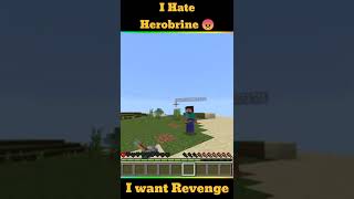 I hate Herobrine 😠... | #shorts #youtubeshorts #minecraft #herobrine |