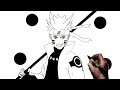 How To Draw Naruto (Sage Six Paths) | Step By Step | Naruto