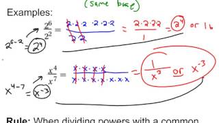 3.4 Division Properties of Exponents