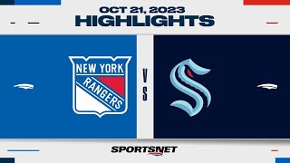 NHL Highlights | Rangers vs. Kraken - October 21, 2023