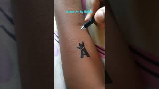 How to make A letter tattoo at home