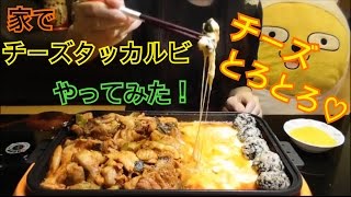 【韓国料理】家でチーズタッカルビ食べてみた！！【チーズタッカルビ】【タッカルビ】